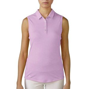 Adidas climalite stretch, pink sleeveless golf, tennis exercise polo top